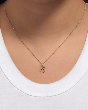 Personalized Gemstone Initial Pendant - Customizable Elegance.