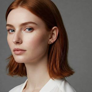 14K Gold Ball Stud Earrings: Minimalist Everyday Jewelry
