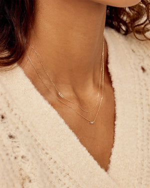 14K Gold Alphabet Necklace NikNenz™ Premium Gold & Diamonds