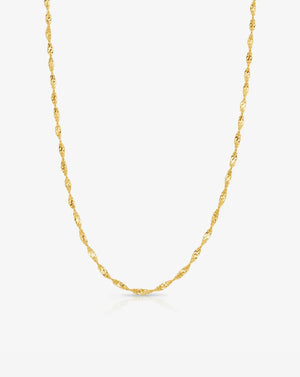 Elegant Twisted Dorica Chain Necklace - A Timeless Statement Piece.