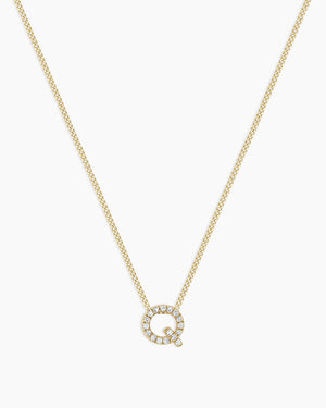 14K Diamond Alphabet Necklace