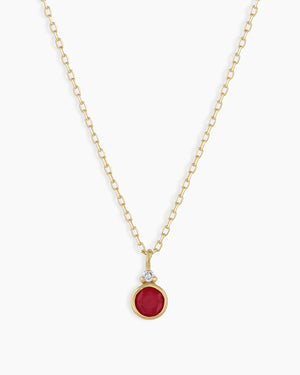 14K Gold Birthstone Necklace