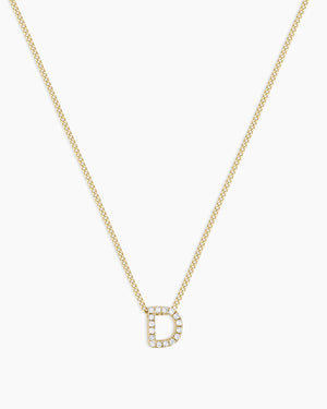 14K Diamond Alphabet Necklace