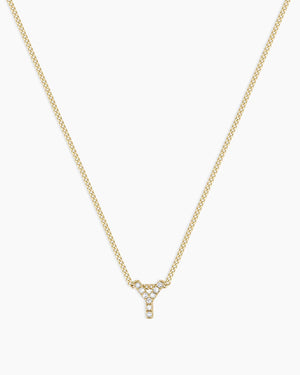 14K Diamond Alphabet Necklace