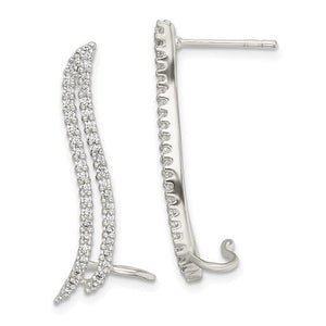 CZ Cuff and Post Earrings