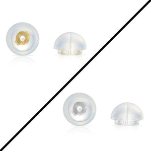 Silicone Covered 14K Solid Gold Replacement Backings for Pushback Earrings