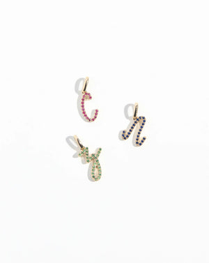 Personalized Gemstone Initial Pendant - Customizable Elegance.