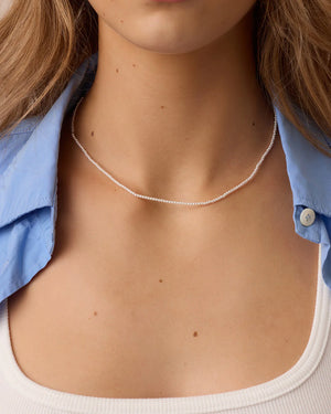 Finley Mini Pearl Necklace NikNenz™ Premium Gold & Diamonds