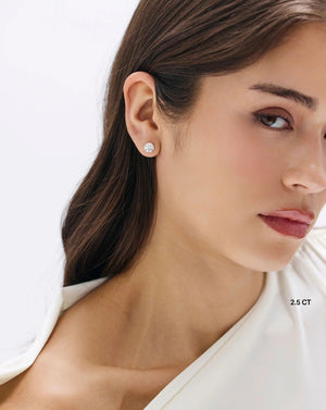 Elevate Your Elegance with Round Lab Diamond Studs.