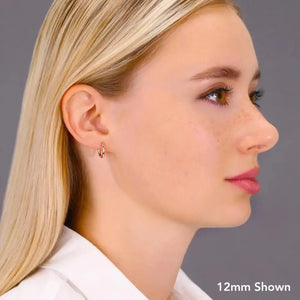 Elegant 10K Rose Gold Handmade Classic Round Hoop Earrings for Everyday Wear.