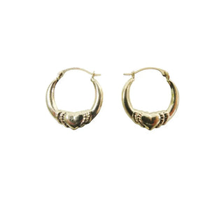 Elegant 14K Solid Gold Heart Hoop Earrings - Dainty Small Yellow Gold Hoops for Women.