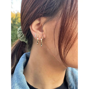 Elegant 14K Solid Gold Minimalist Lightweight Hoop Earrings – Perfect Gift for Her.
