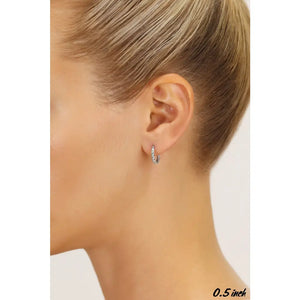 Elegant 14K Solid Gold Small Hoop Earrings with Unique Hand Engraved Tornado Design - 13mm (0.5 Inch Diameter).