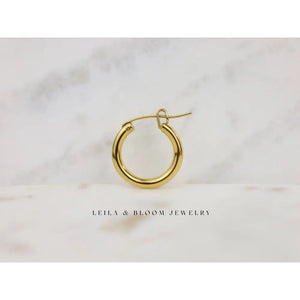 Elegant 18K Gold Filled Minimalist Hoop Earrings - Perfect Everyday Gift for Her.