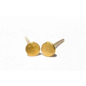 Elegant 24K Solid Gold 3mm Hypoallergenic Stud Earrings - Pure Yellow Gold Bliss.