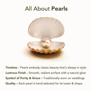 Elegant 925 Sterling Silver Double Pearl Drop Earrings - Freshwater Cultured White Pearls.