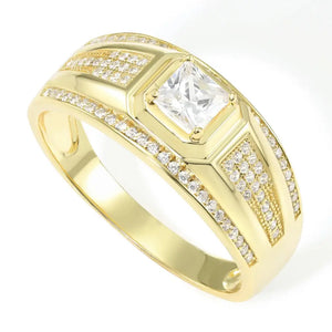 Elegant 925 Sterling Silver Princess-Cut Pave Pinky Ring – A Sparkling Gift for Anniversaries & Everyday Luxury.