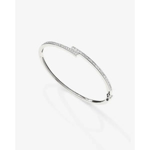 Elegant Baguette and Round Diamond Wrap Bangle.