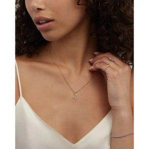 Elegant Diamond Initial Pendant - Personalize Your Style!.