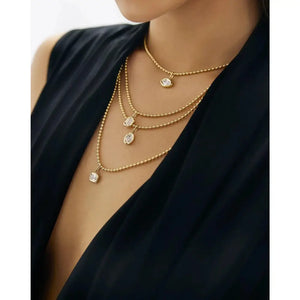 Elegant Framed Lab-Diamond Pendant for Timeless Style.
