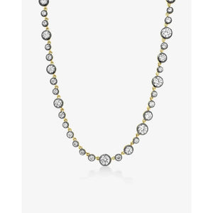 Elegant Georgian Lab Diamond Tennis Necklace - Timeless Sparkle.