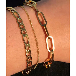 Elegant Gold Satellite Bracelet - Dainty Beaded Chain for the Perfect Minimalist Gift.