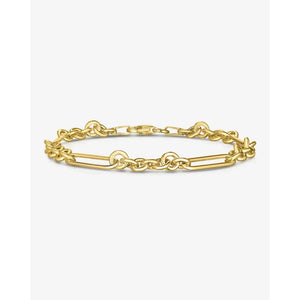 Elegant Mixed Link Chain Bracelet - Perfect for Any Occasion.