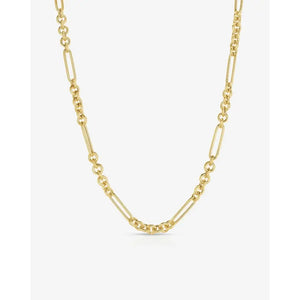 Elegant Mixed Link Chain Necklace for Effortless Style.