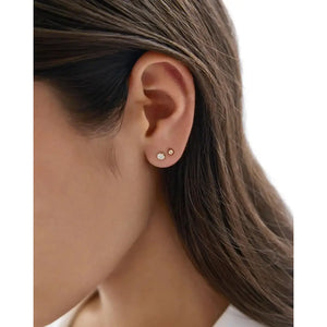 Elegant Petite Gold Stud Earrings.