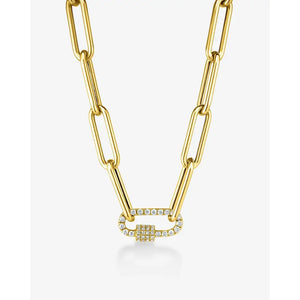 Elegant Split Chain Necklace - A Statement Accessory for Every Occasion.
