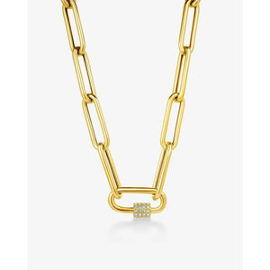 Elegant Split Chain Necklace - A Statement Accessory for Every Occasion.