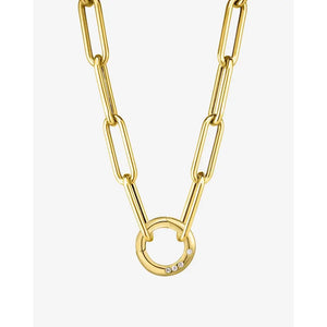 Elegant Split Chain Necklace - A Statement Accessory for Every Occasion.