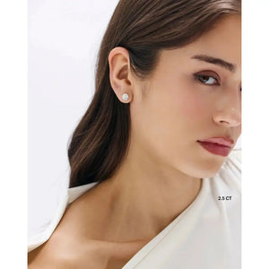 Elevate Your Elegance with Round Lab Diamond Studs.