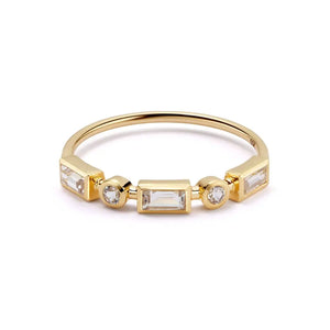Estée Lalonde Fine Baguette Sapphire Ring 14Ct Solid Gold