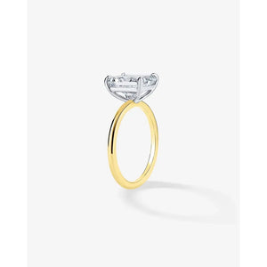 Exquisite 3.05 Carat Asscher Cut Natural Diamond in Whisper Thin® Setting.