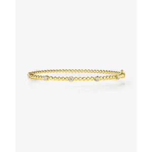 Exquisite Diamond Bead Bangle - Elevate Your Elegance.