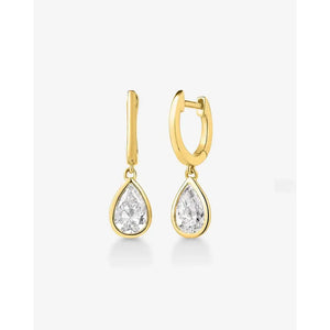 Exquisite Framed Lab Diamond Drop Earrings for Elegant Glamour.