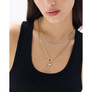 Exquisite Large Diamond Initial Pendant - Personalize Your Elegance.