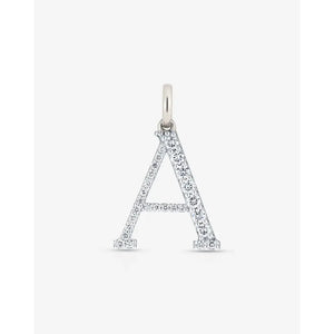 Exquisite Large Diamond Initial Pendant - Personalize Your Elegance.