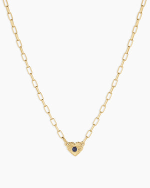 Birthstone Heart Necklace NikNenz™ Premium Gold & Diamonds
