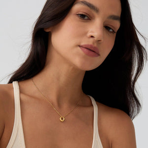 Stunning 18K Gold Plated Eternity Circle Necklace - Tarnish Resistant Elegance.