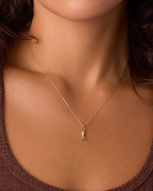 Gold Cowboy Boot Charm Necklace