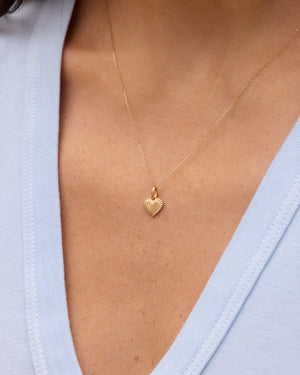 Gold Milestone Heart Charm Necklace