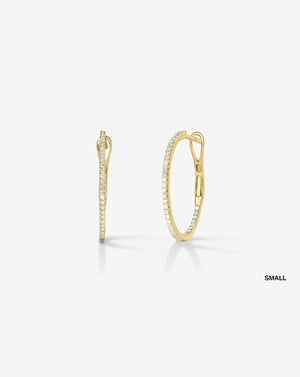 Sparkling Diamond Hoop Earrings.
