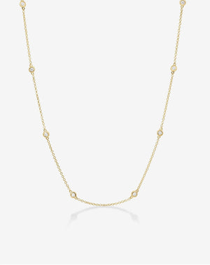 Stunning Diamond Bezel Station Necklace for Timeless Elegance.