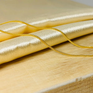 Handmade 24K Solid Gold Chain Necklace, 999 Pure Gold Jewelry,Simple Design