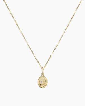 Diamond Beach Charm Necklace