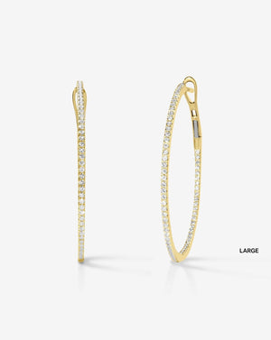 Sparkling Diamond Hoop Earrings.