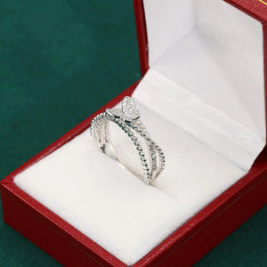 .31 Ct. T.W. Diamond Butterfly Ring in 14K White Gold