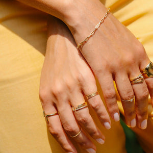 Thin Stackable Ring NikNenz™ Premium Gold & Diamonds